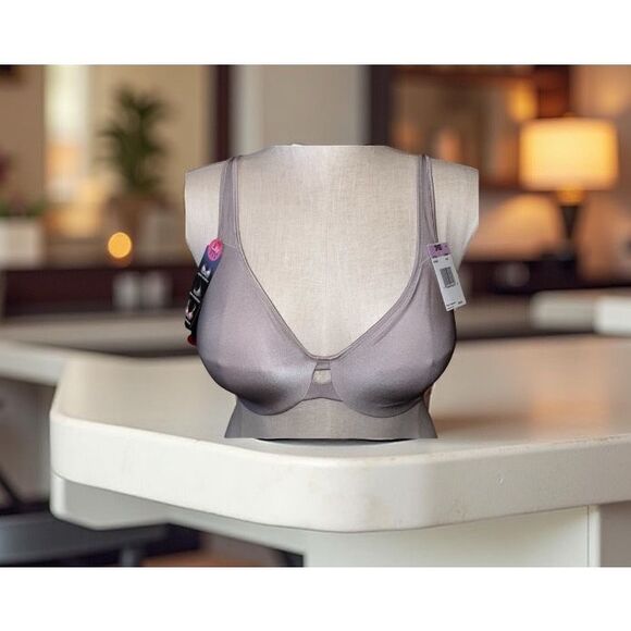 NWT Full Figure Hanes Lily Fit Nude Wired Bra Size 36D - Picture 1 of 7